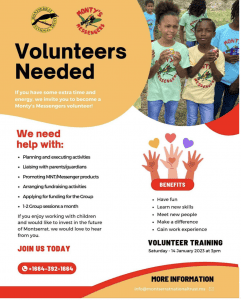 Flyer calling for volunteers